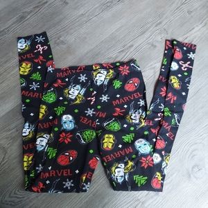 Marvel  Avengers Medium Juniors Ugly Christmas Sweater Print Leggings